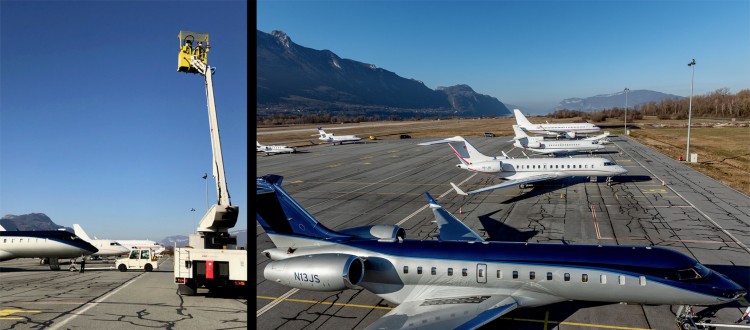 Prise de vue pour VINCI Airports : mise en avant de l'environnement de l'aéroport et de sa flotte de jets
